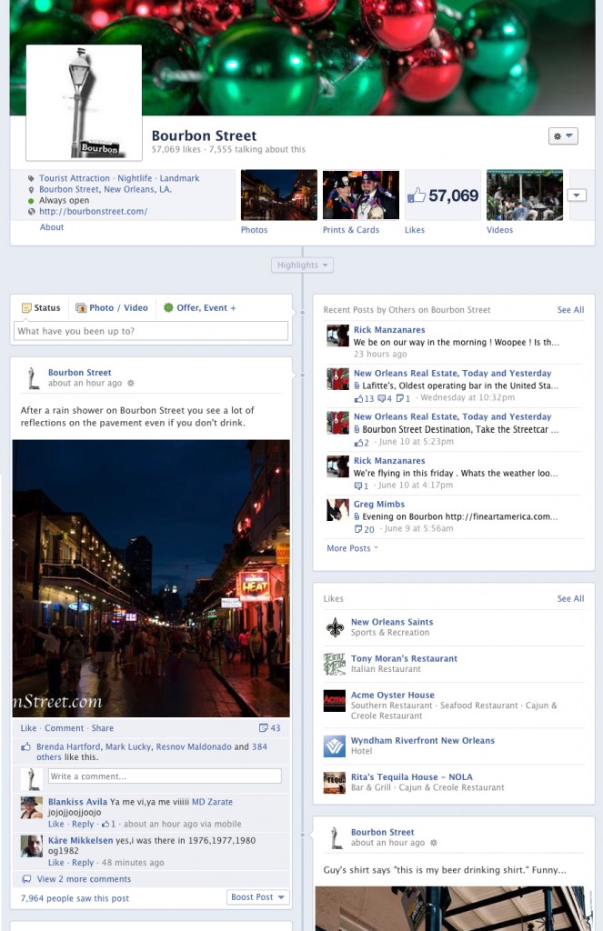 bourbon street on facebook